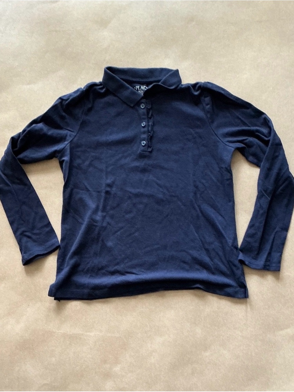 The Children's Place Navy Blue Long-Sleeve Polo Top